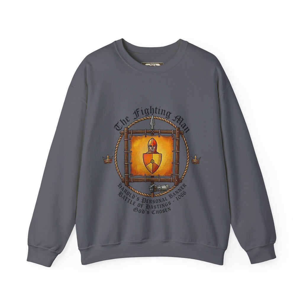 King Harold II Fighting Man Banner Sweatshirt — The Last Anglo-Saxon King (Battle of Hastings 1066)