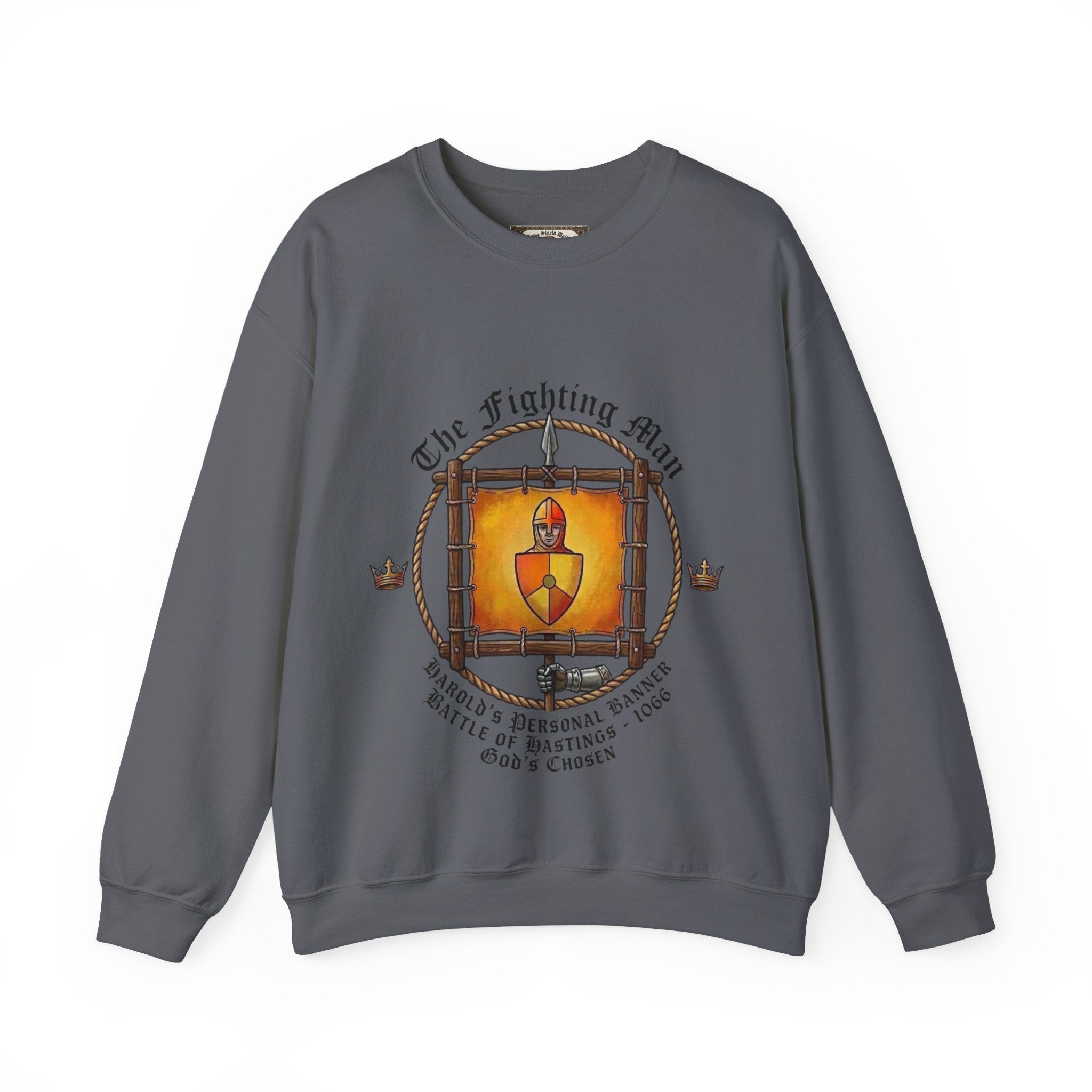 King Harold II Fighting Man Banner Sweatshirt — The Last Anglo-Saxon King (Battle of Hastings 1066)