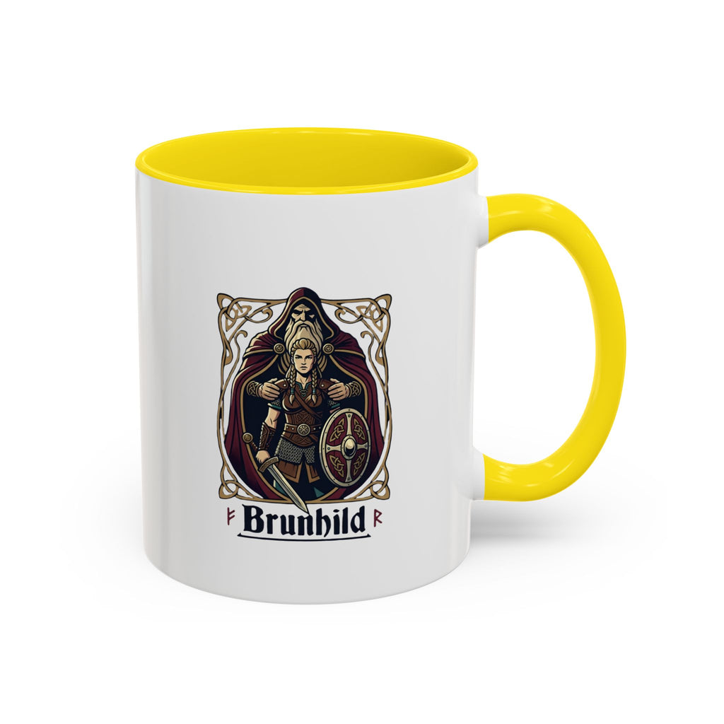 Brunhild Viking Shieldmaiden Coffee Mug | Norse Warrior Accent Mug – 11oz