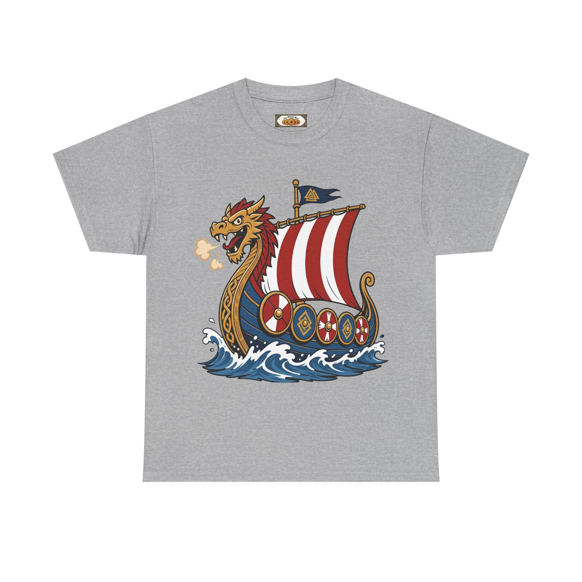 Dragonship T-Shirt — Caricature Viking Drakkar | Heritage Clothing