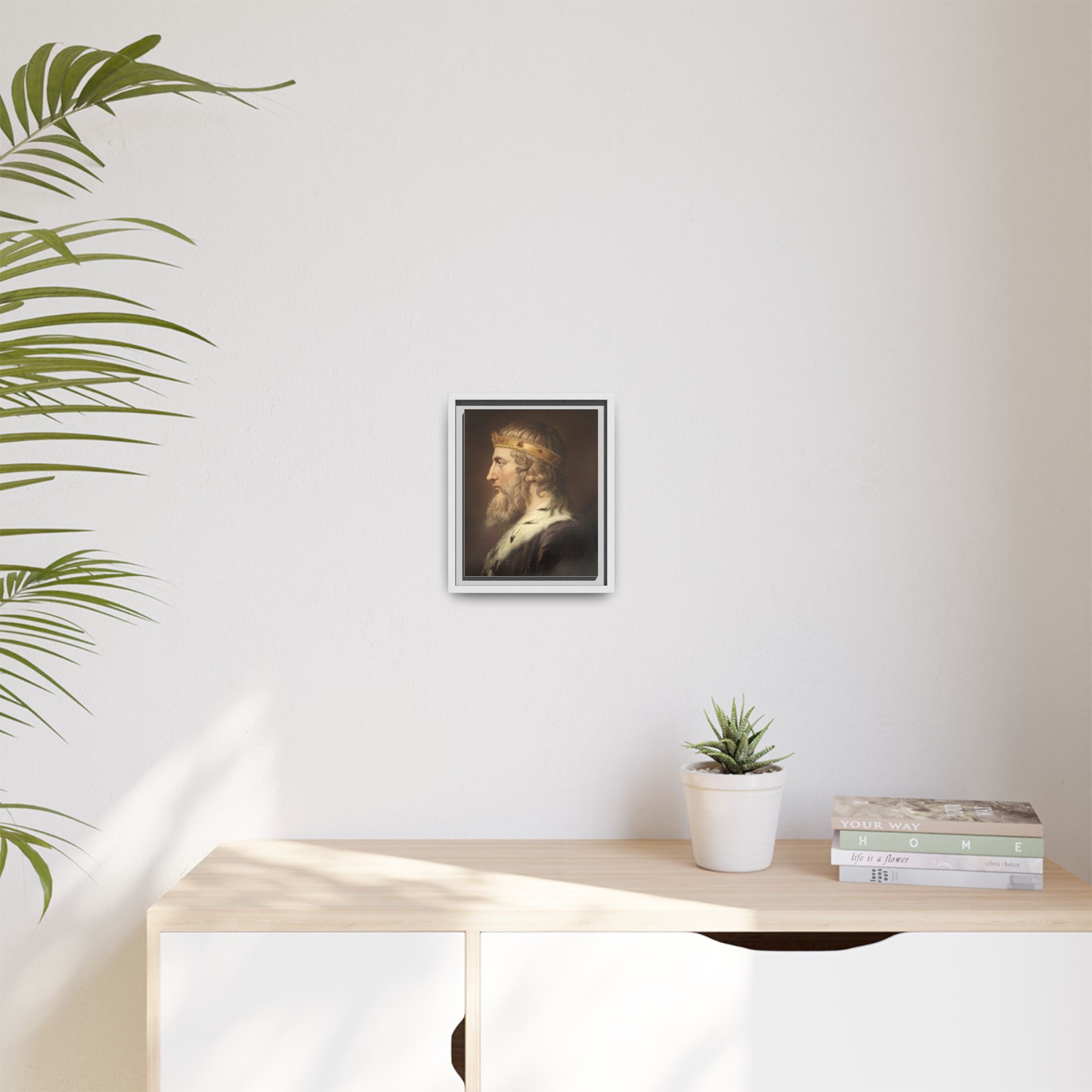 Alfred the Great Framed Canvas Print | 8×10" Matte Portrait Wall Art