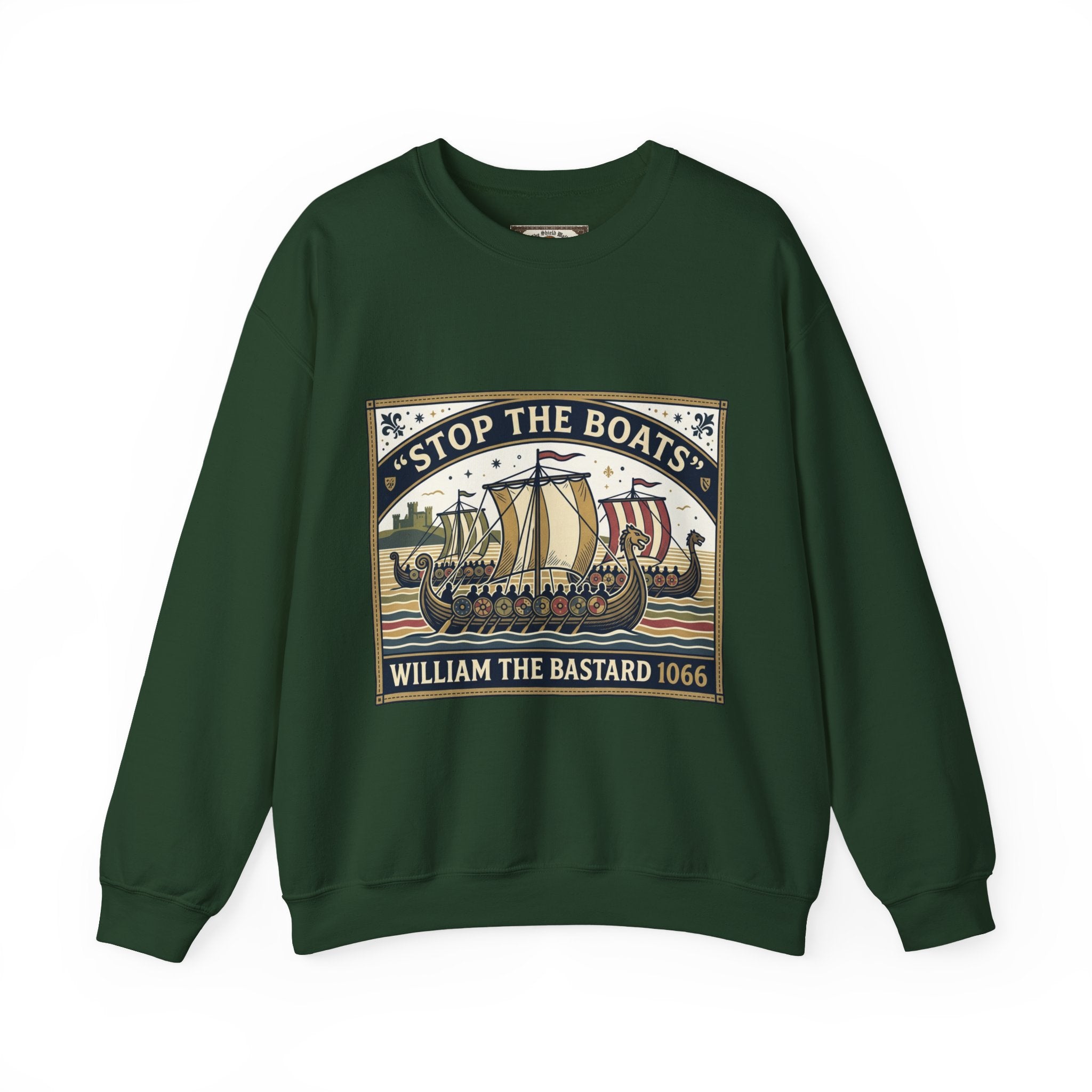 Stop the Boats — The Norman Conquest 1066 Crewneck Sweatshirt