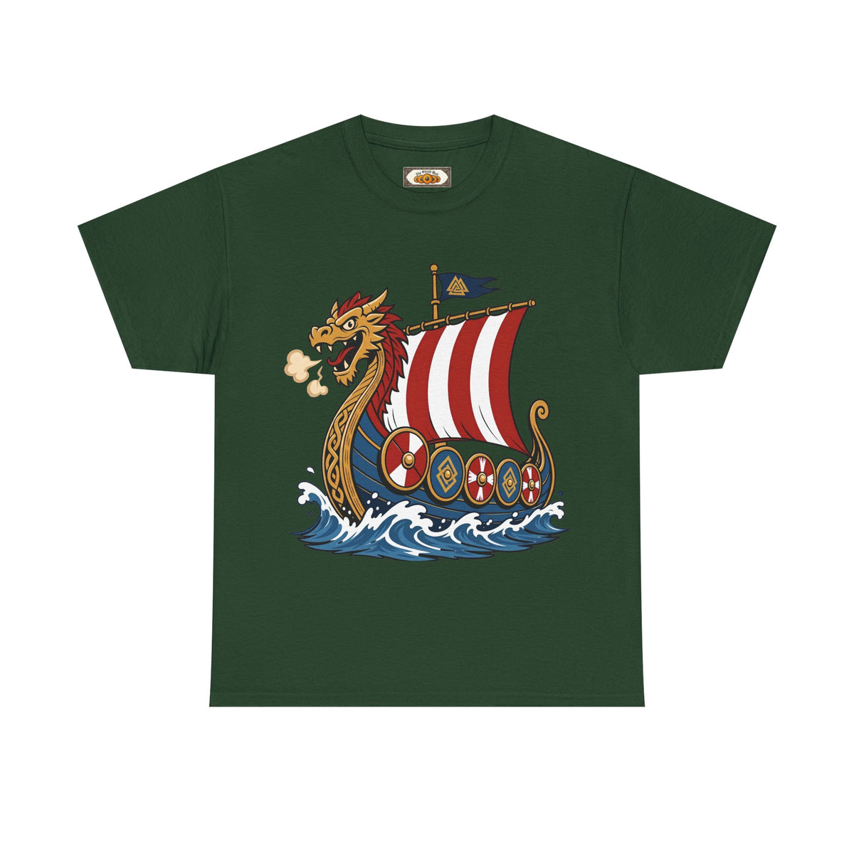 Dragonship T-Shirt — Caricature Viking Drakkar | Heritage Clothing