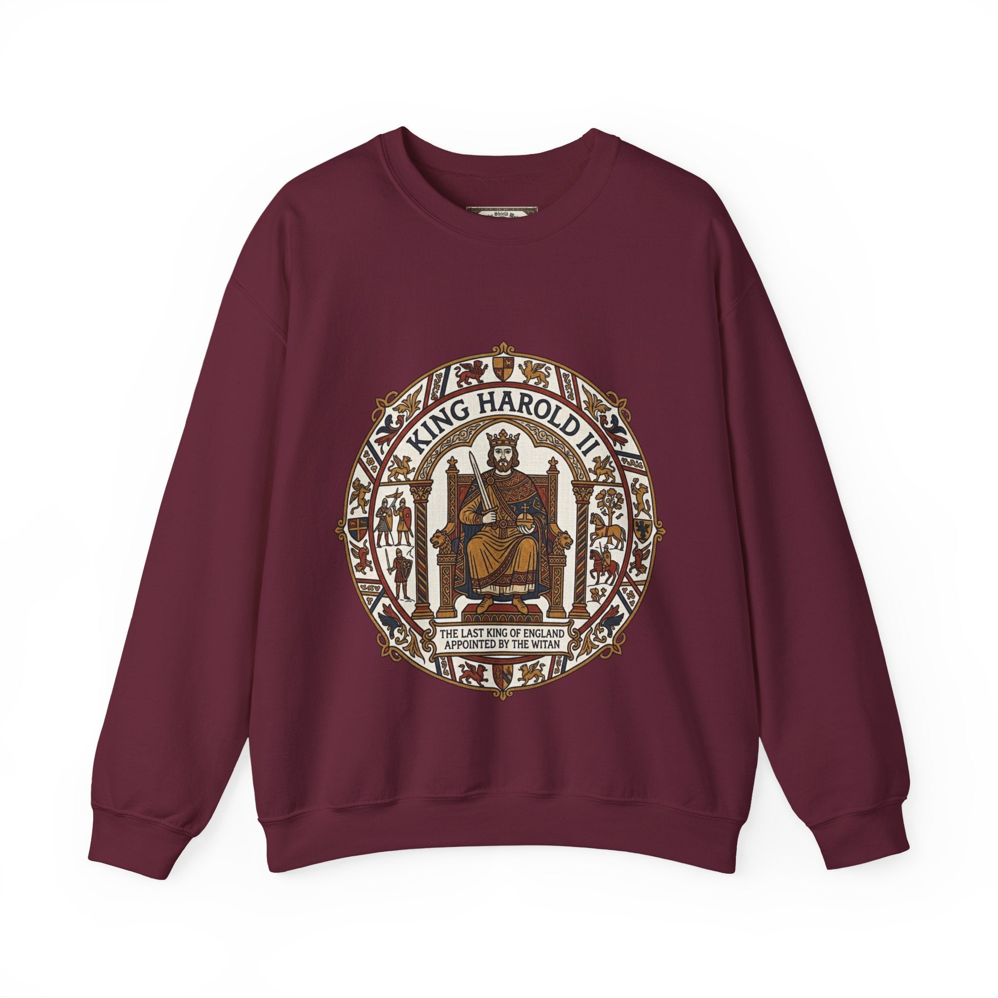 King Harold II Unisex Crewneck Sweatshirt – Medieval Anglo-Saxon Heritage Design