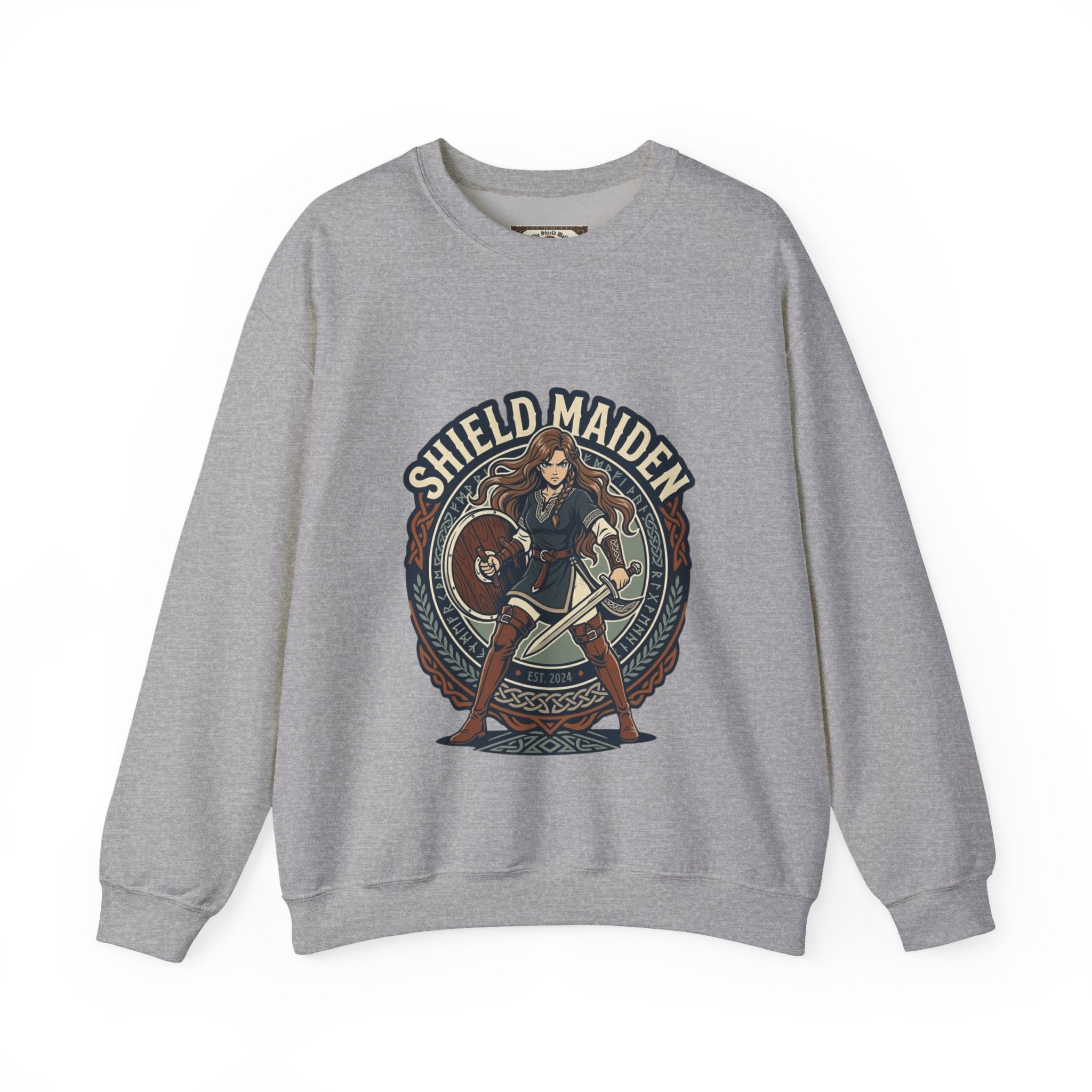 Shield Maiden Crewneck Sweatshirt | Unisex Viking Heritage Apparel