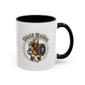 Shield Maiden Coffee Mug | Viking Warrior Shieldmaiden Design | 11oz Accent Mug