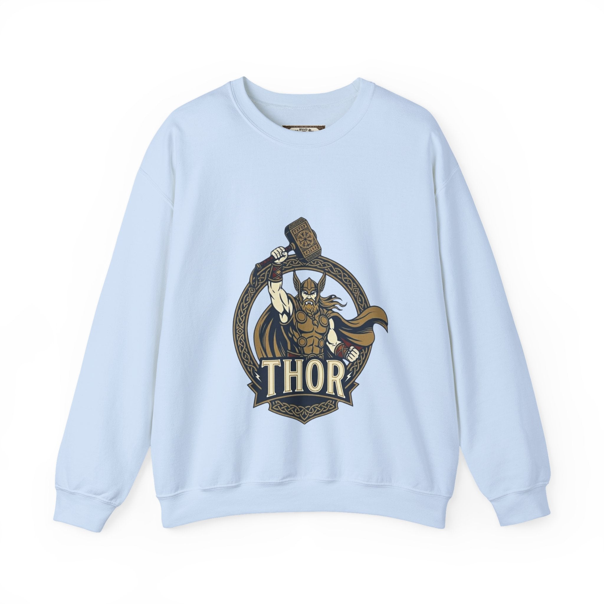Thor Hammer Crewneck Sweatshirt | Unisex Norse Mythology Graphic Sweatshirt