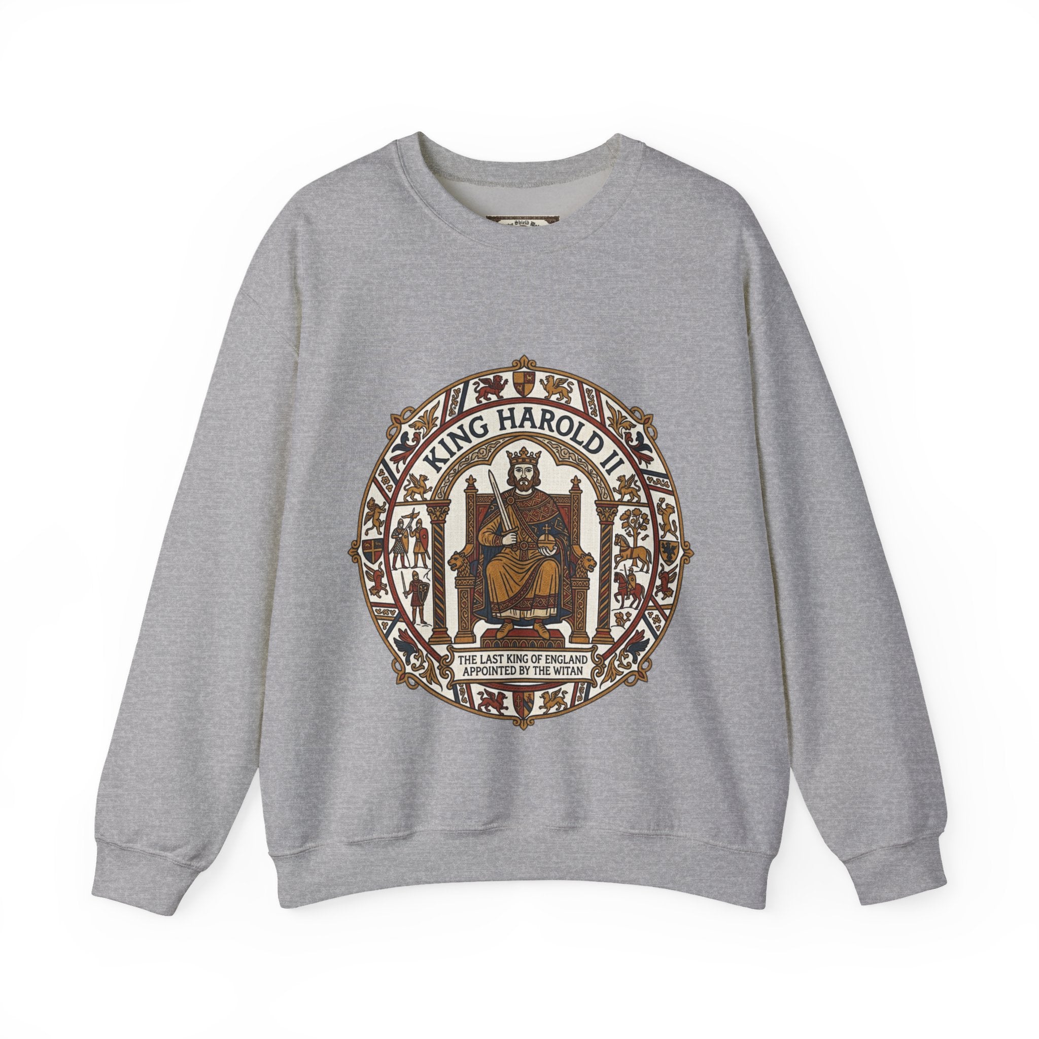 King Harold II Unisex Crewneck Sweatshirt – Medieval Anglo-Saxon Heritage Design