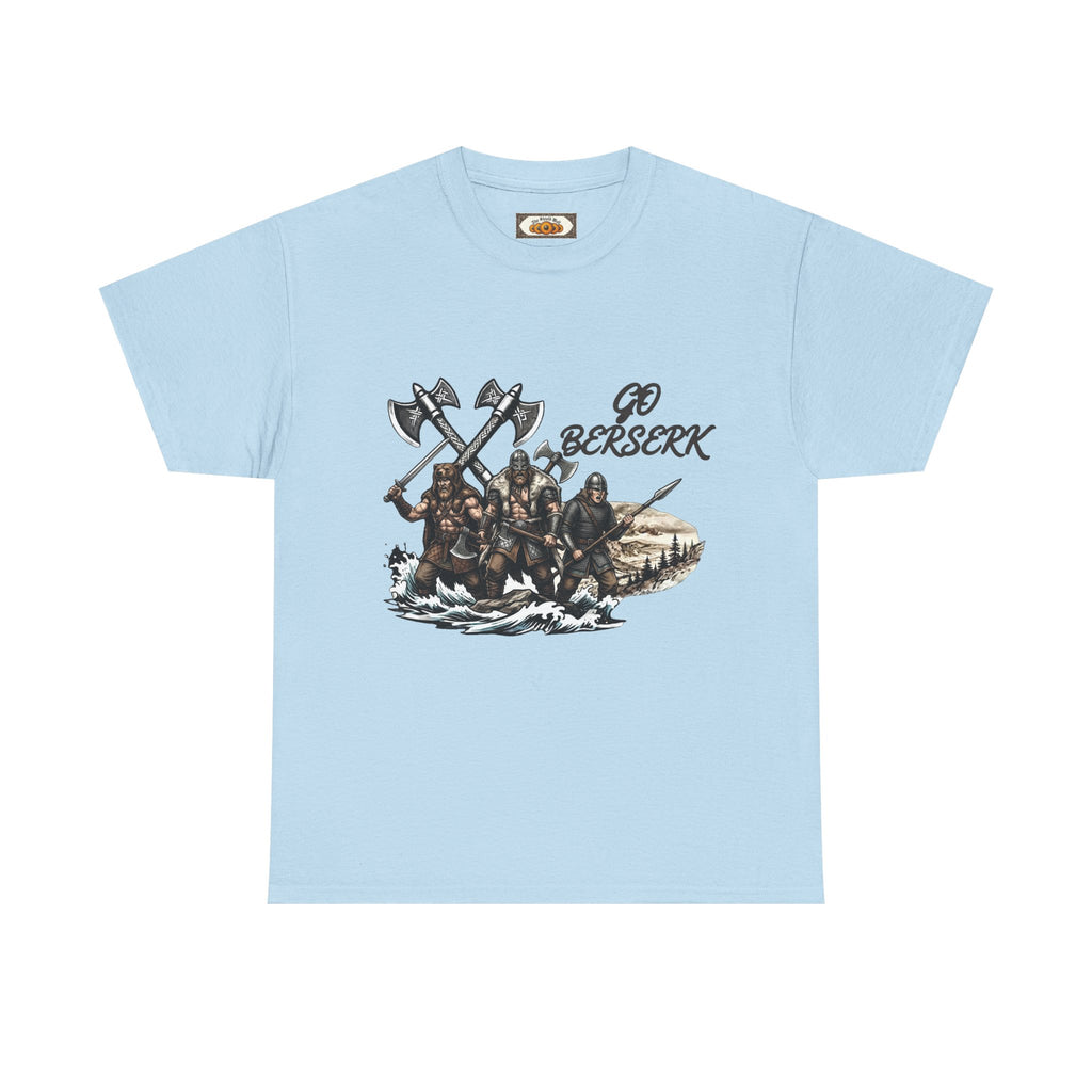 Go Berserk T-Shirt — Three Viking Berserkers Norse Heritage Graphic Tee | Heritage Clothing