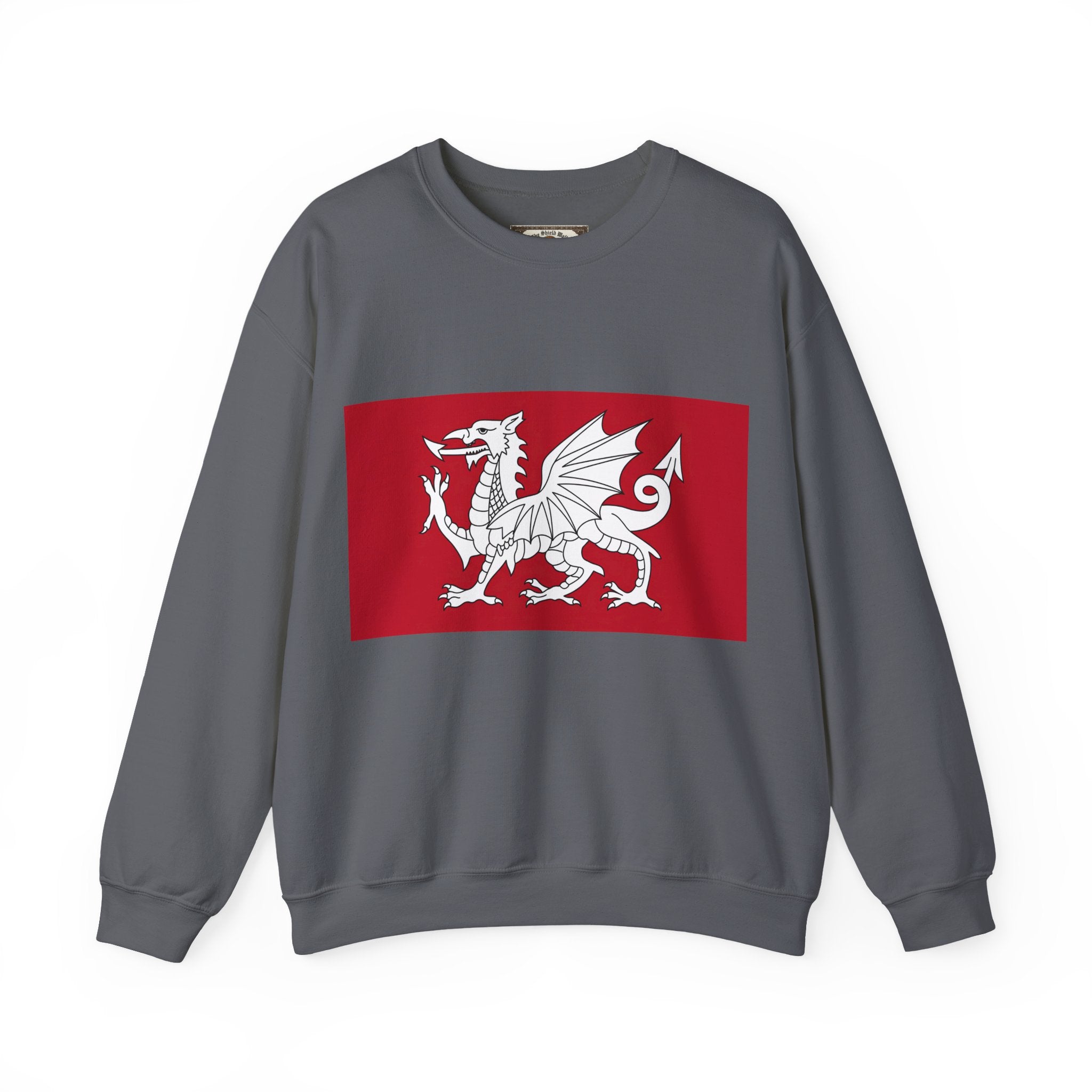 Wessex White Dragon Crewneck Sweatshirt — Anglo-Saxon England Emblem | Heritage Clothing