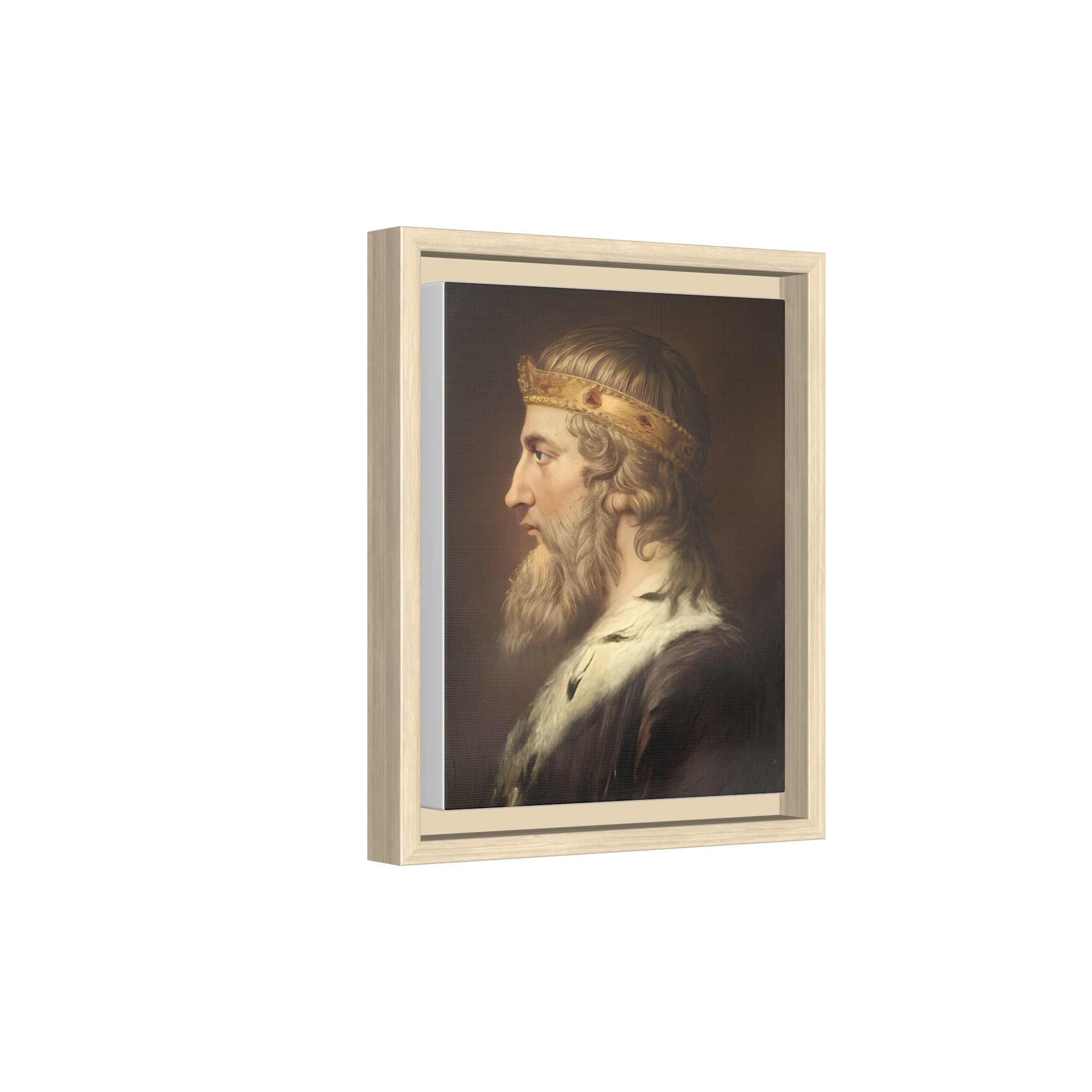 Alfred the Great Framed Canvas Print | 8×10" Matte Portrait Wall Art