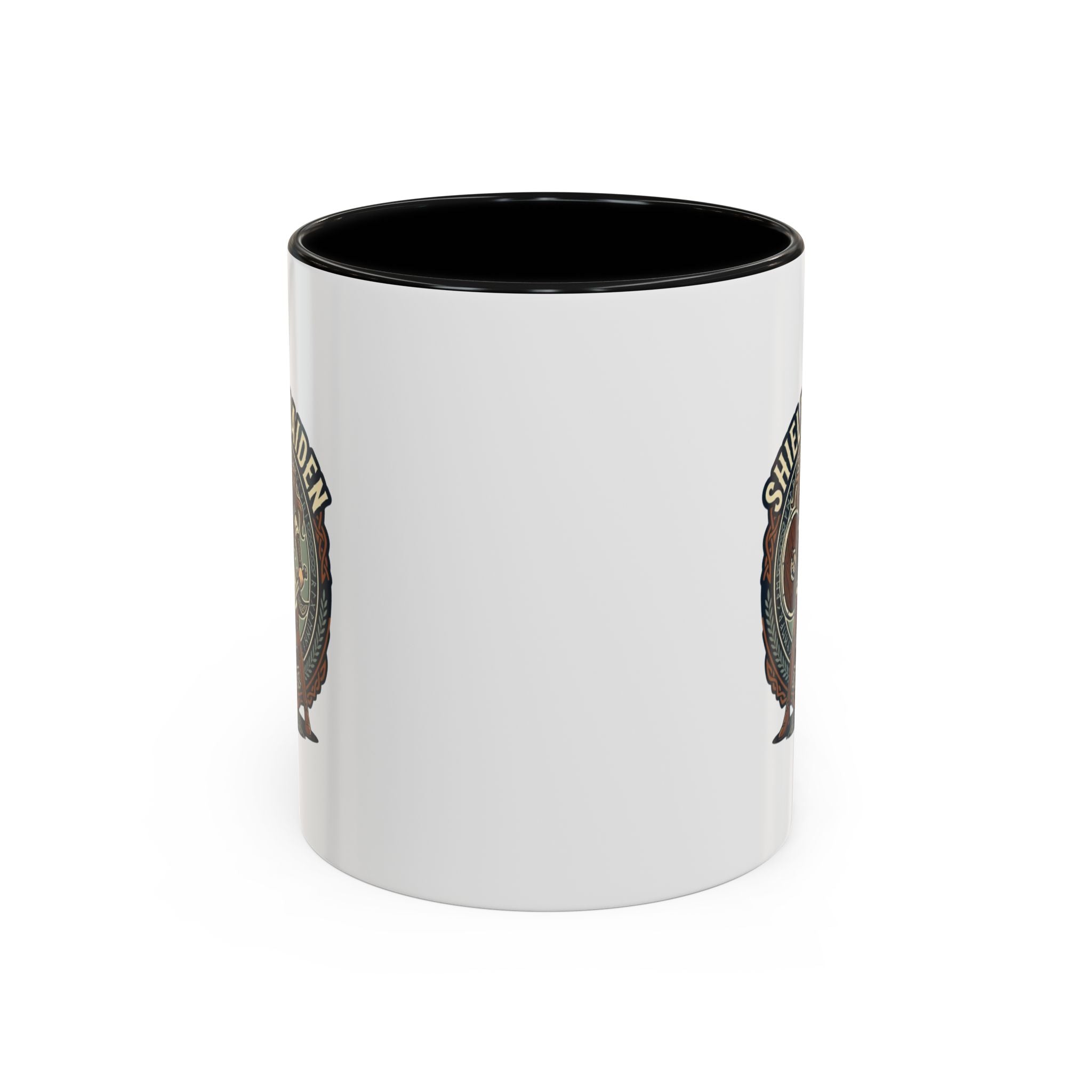Shield Maiden Coffee Mug | Anglo-Saxon Warrior Woman | 11oz Accent Mug