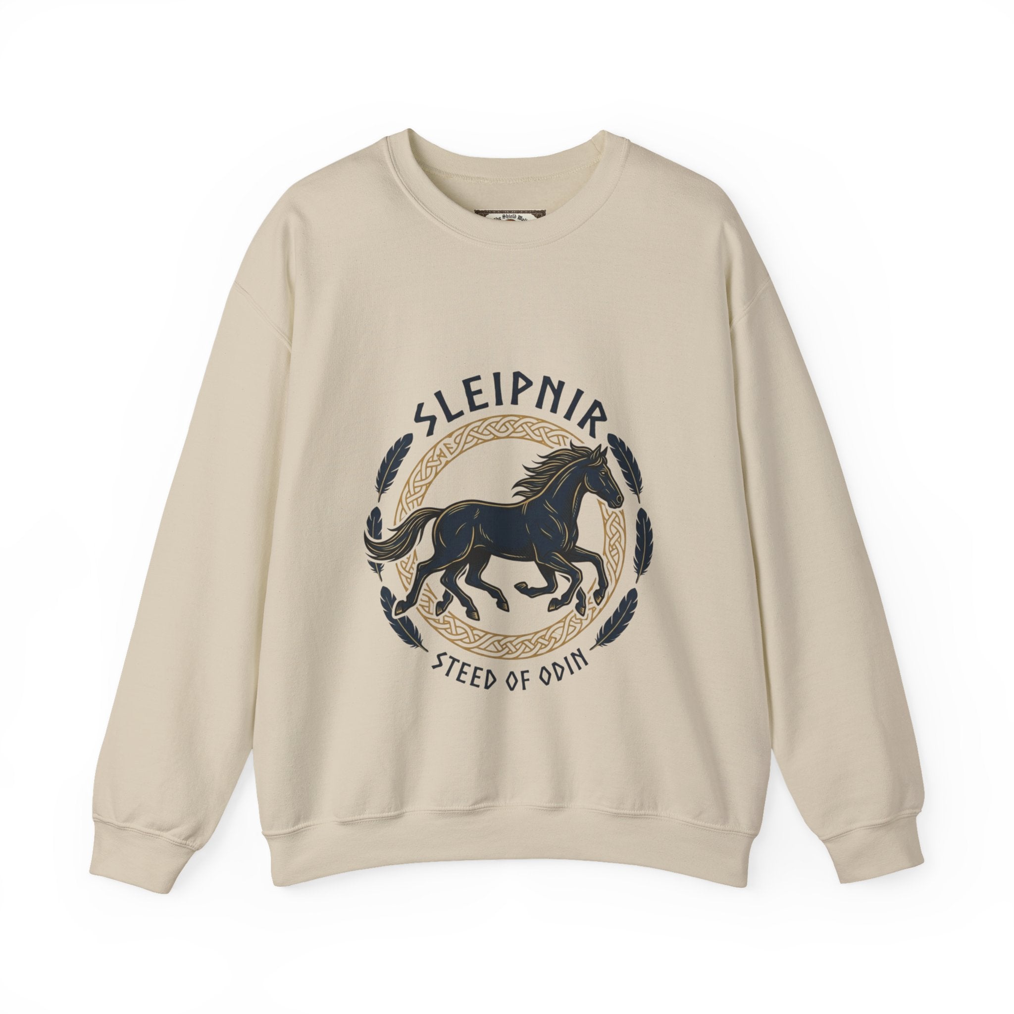 Sleipnir Sweatshirt | Unisex Viking Norse Mythology Crewneck | Wild Hunt Odin's Eight-Legged Horse