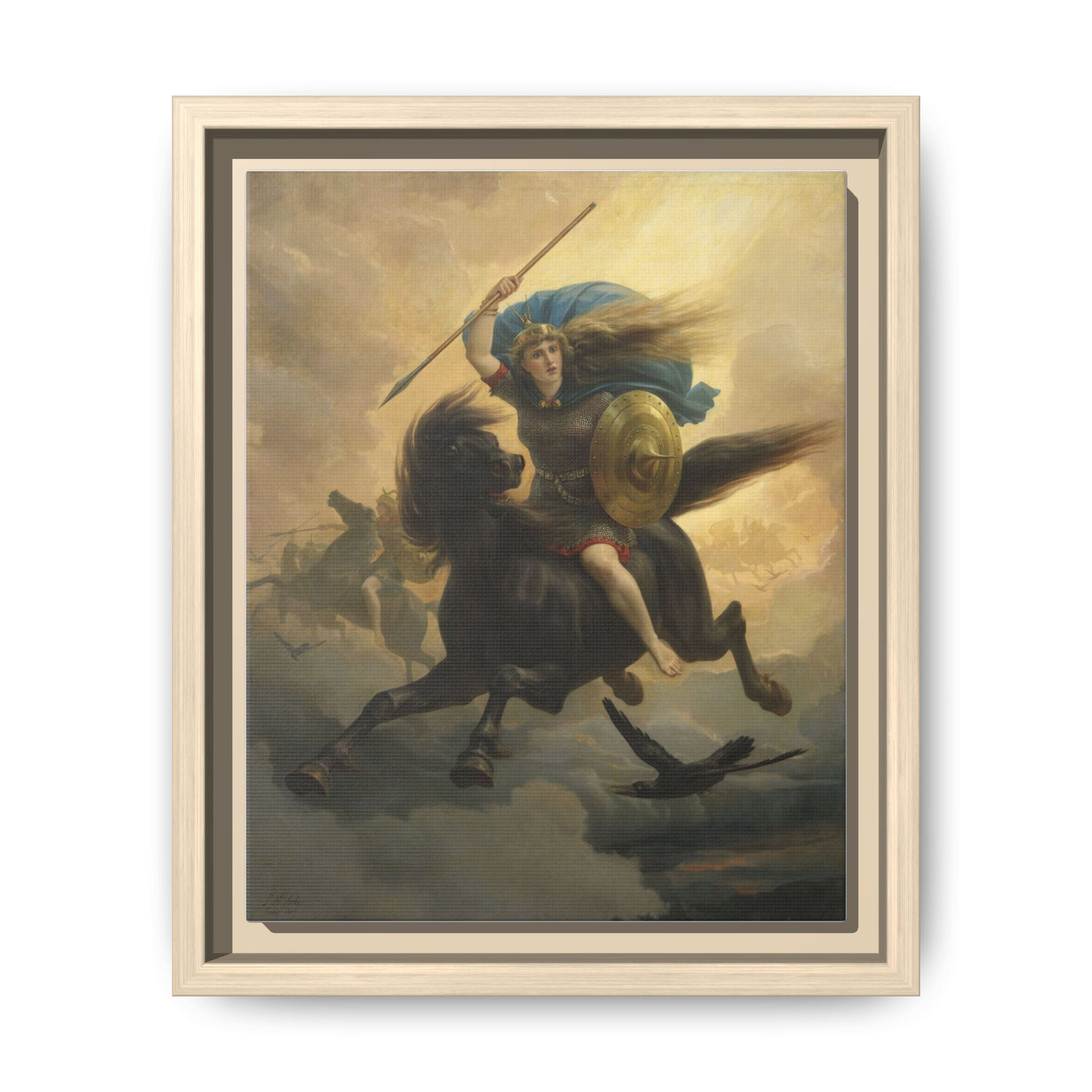 The Valkyrie by Peter Nicolai Arbo | 8×10" Framed Matte Canvas Print