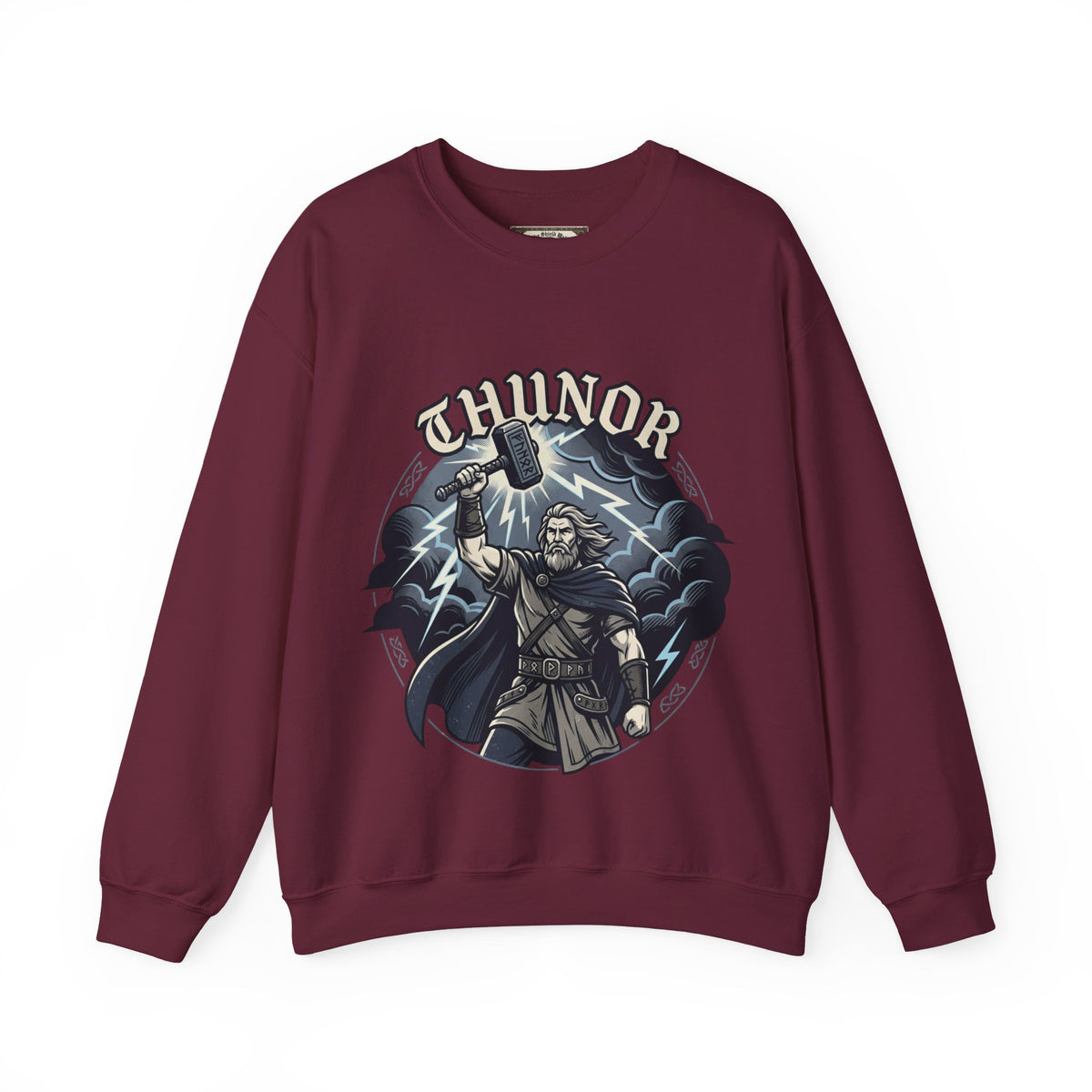 Storm Crown Sweatshirt — Thunor Anglo-Saxon God of Thunder | Heritage Clothing