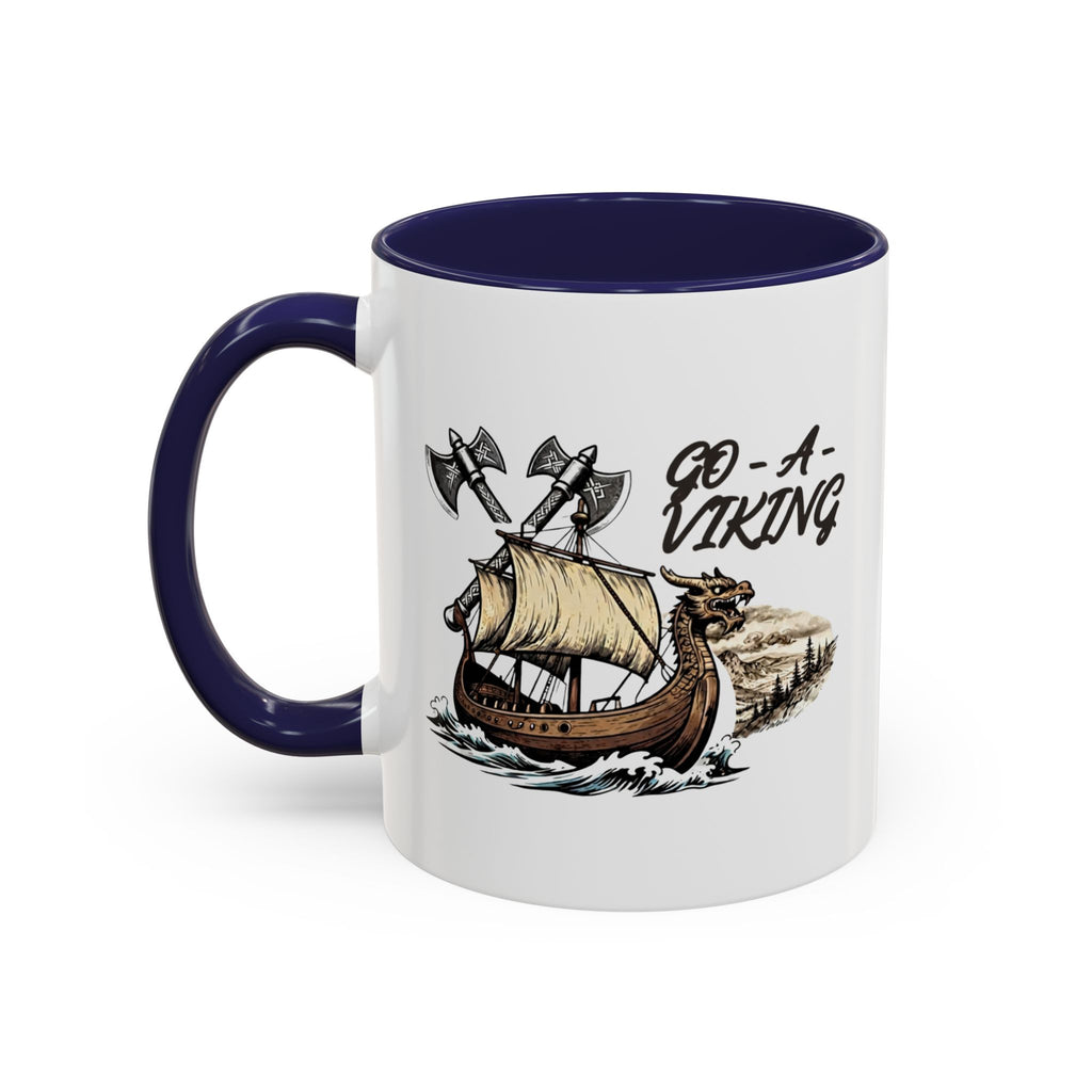 Go A Viking Longship Mug — Norse Heritage Accent Ceramic Coffee Mug 11oz | Heritage Clothing