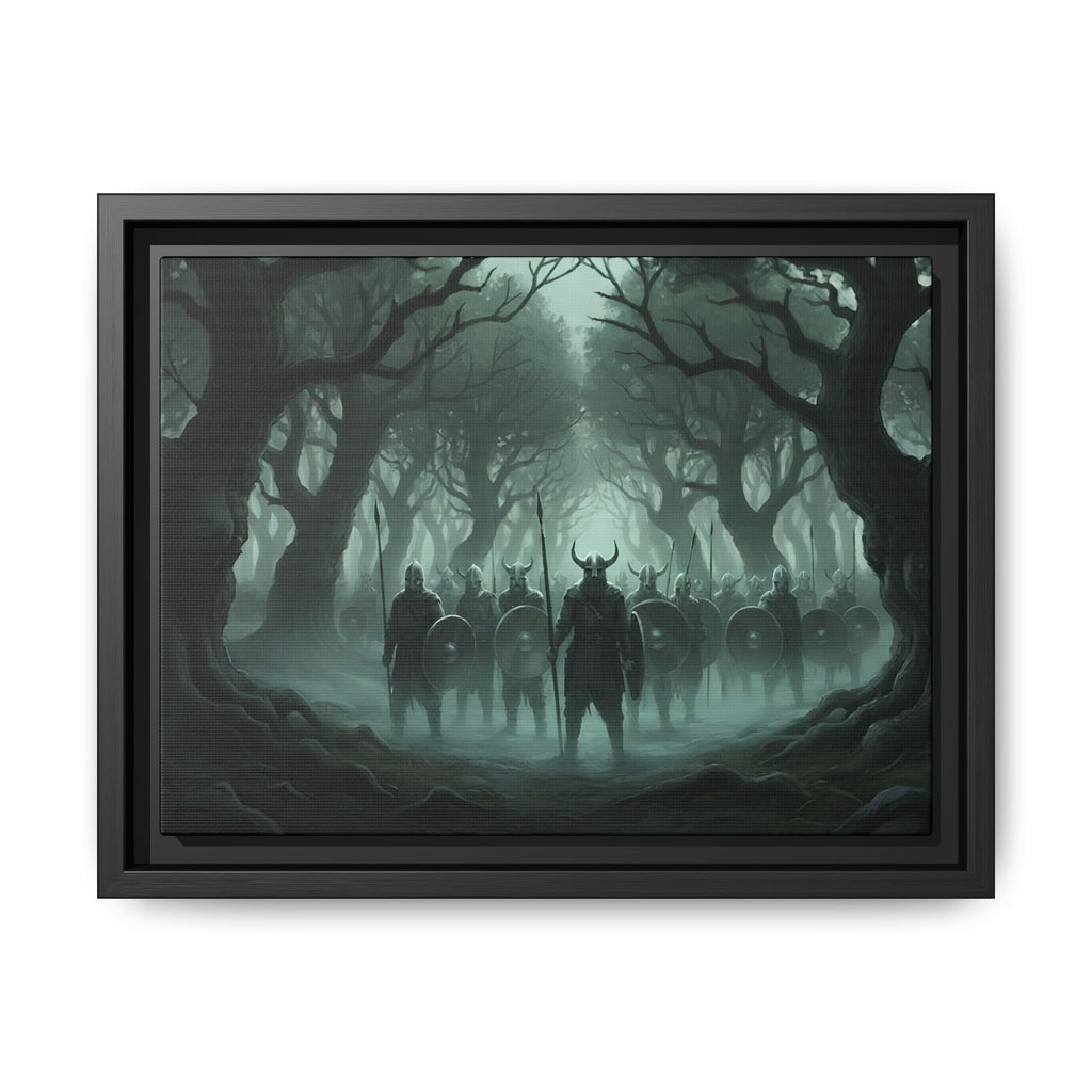 Viking Warriors Matte Framed Canvas — "Viking Ghosts of Kingley Vale"