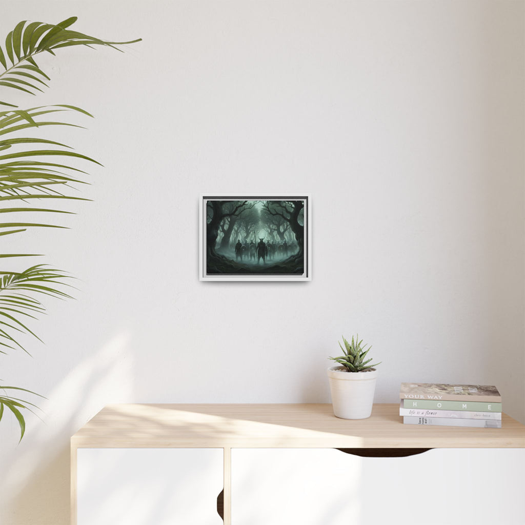 Viking Warriors Matte Framed Canvas — "Viking Ghosts of Kingley Vale"