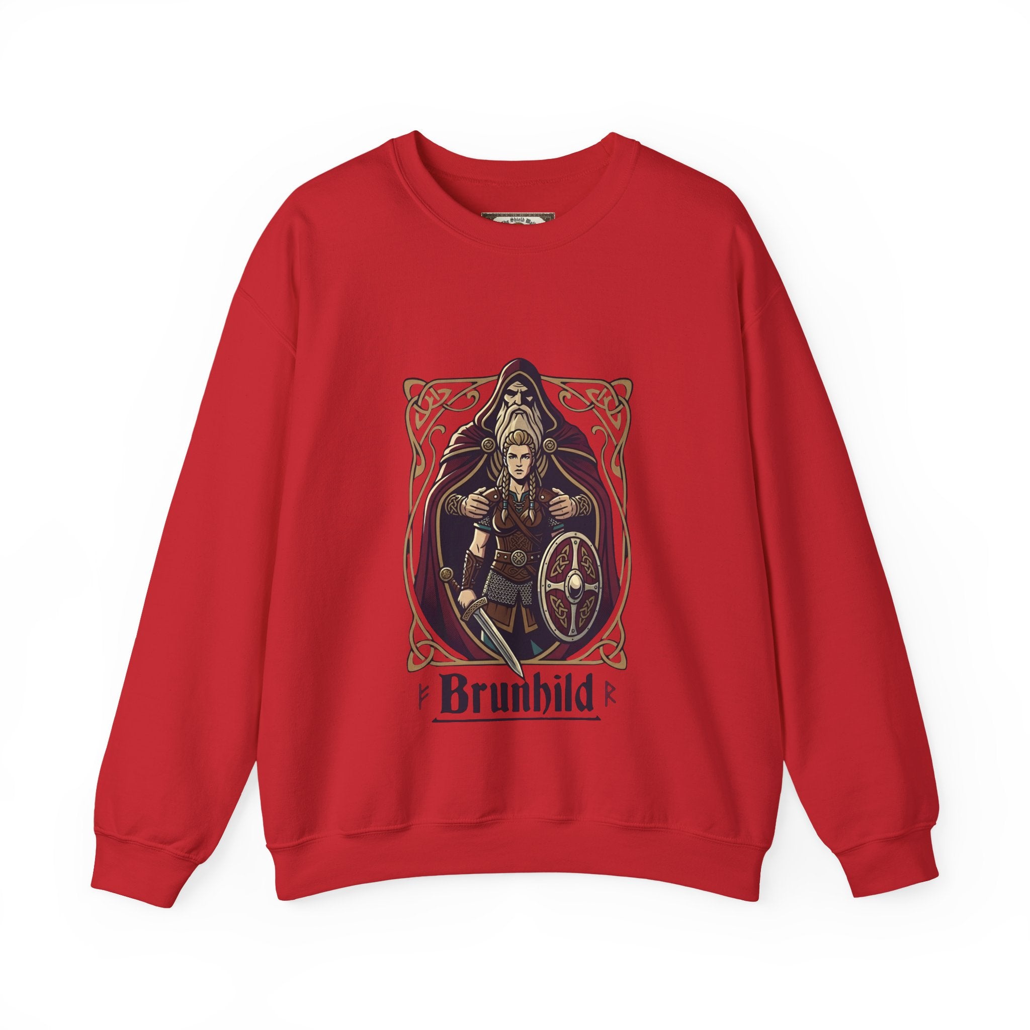 Brunhild Shield Maiden Sweatshirt | Unisex Adult Norse Mythology Top