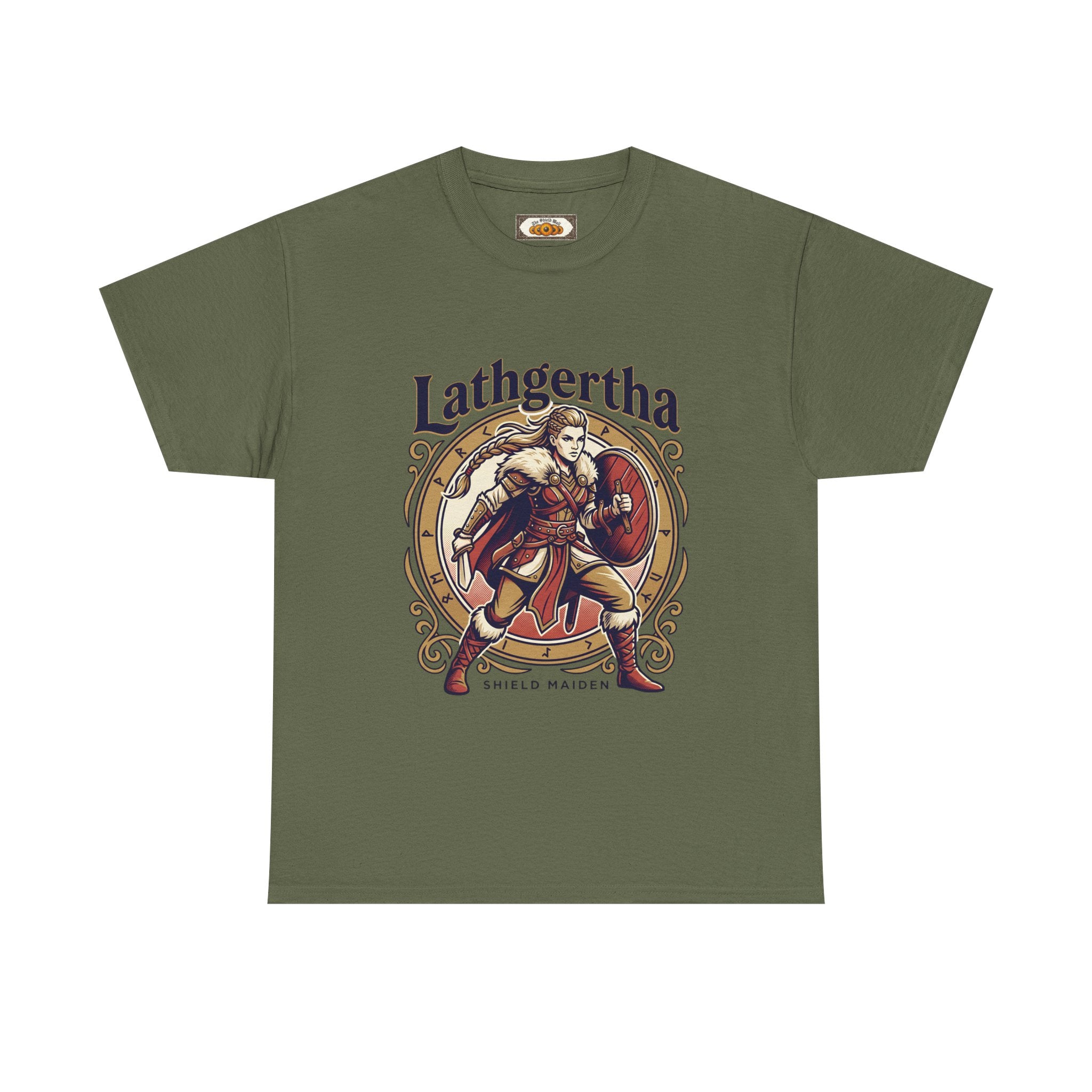 Shield Maiden T-Shirt | Lathgertha Viking Art | Unisex Adult Tee