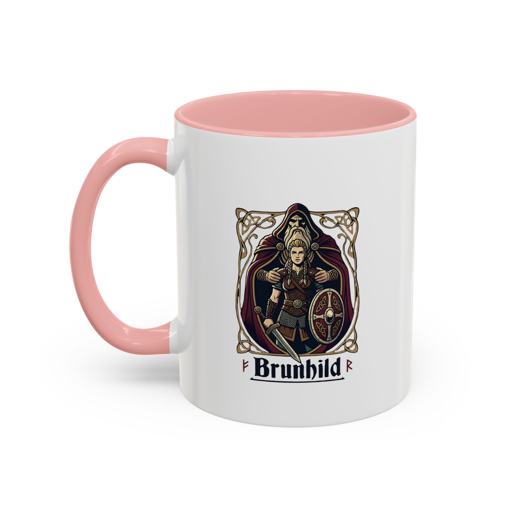 Brunhild Viking Shieldmaiden Coffee Mug | Norse Warrior Accent Mug – 11oz
