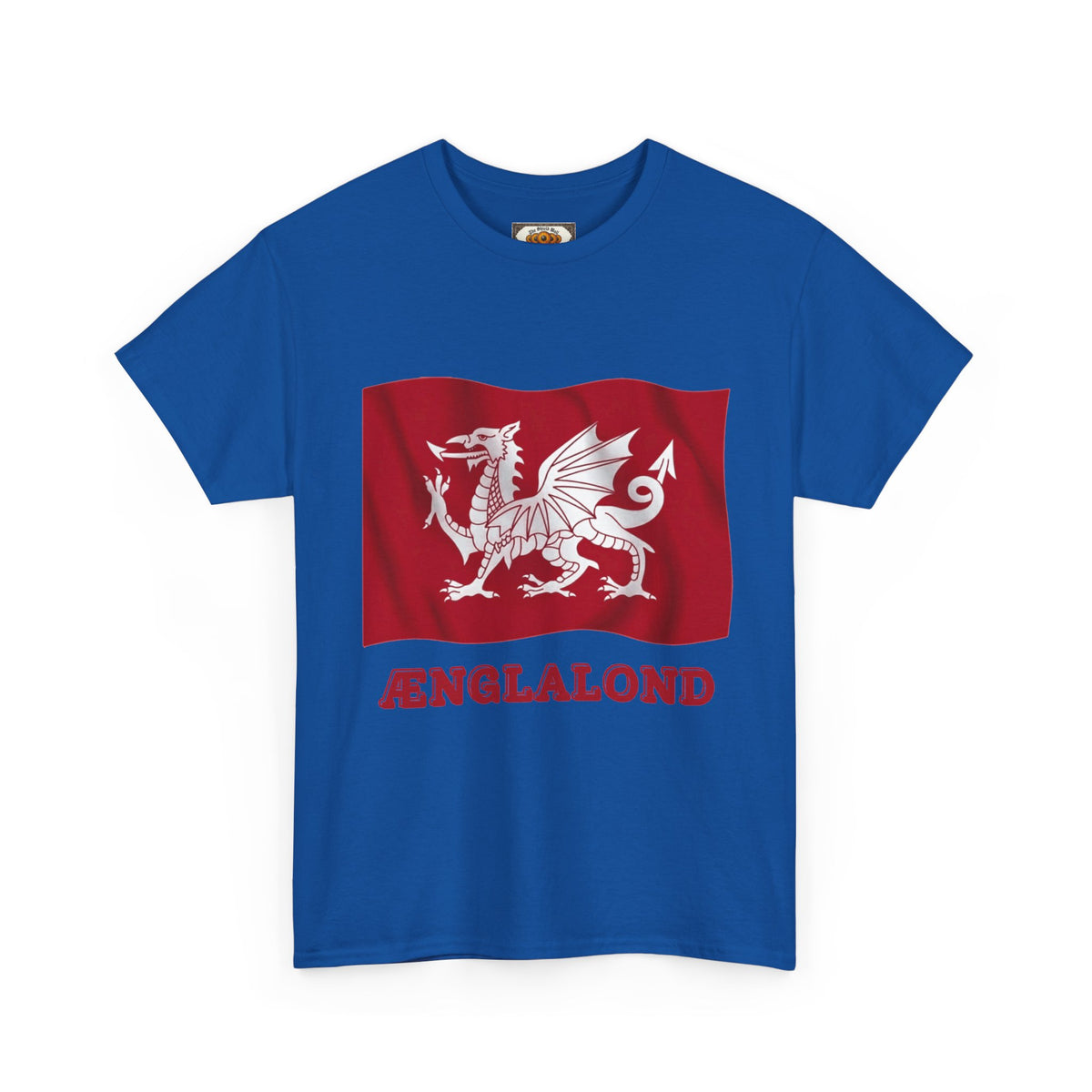 Ænglalond — White Dragon Wavy Flag T-Shirt | Heritage Clothing