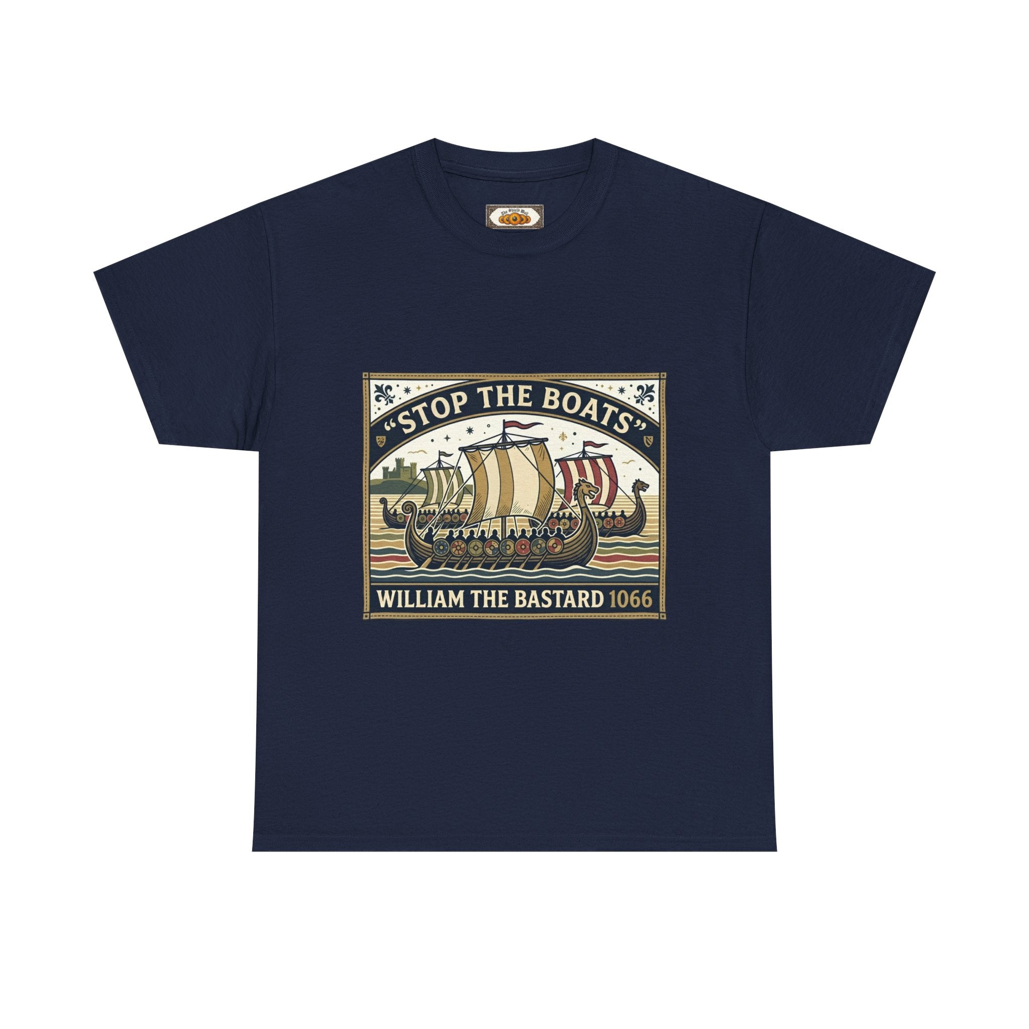 "Stop the Boats" Norman Conquest 1066 Protest T-Shirt | English History Tee