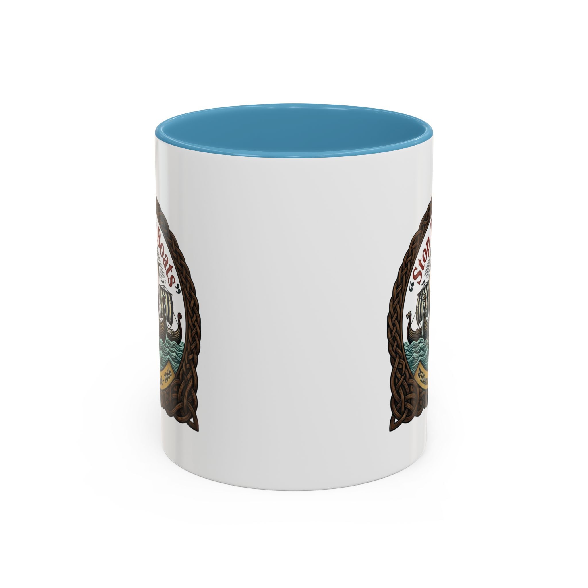 "Stop the Boats" Norman Protest Accent Coffee Mug — William the Bastard 1066 — 11oz