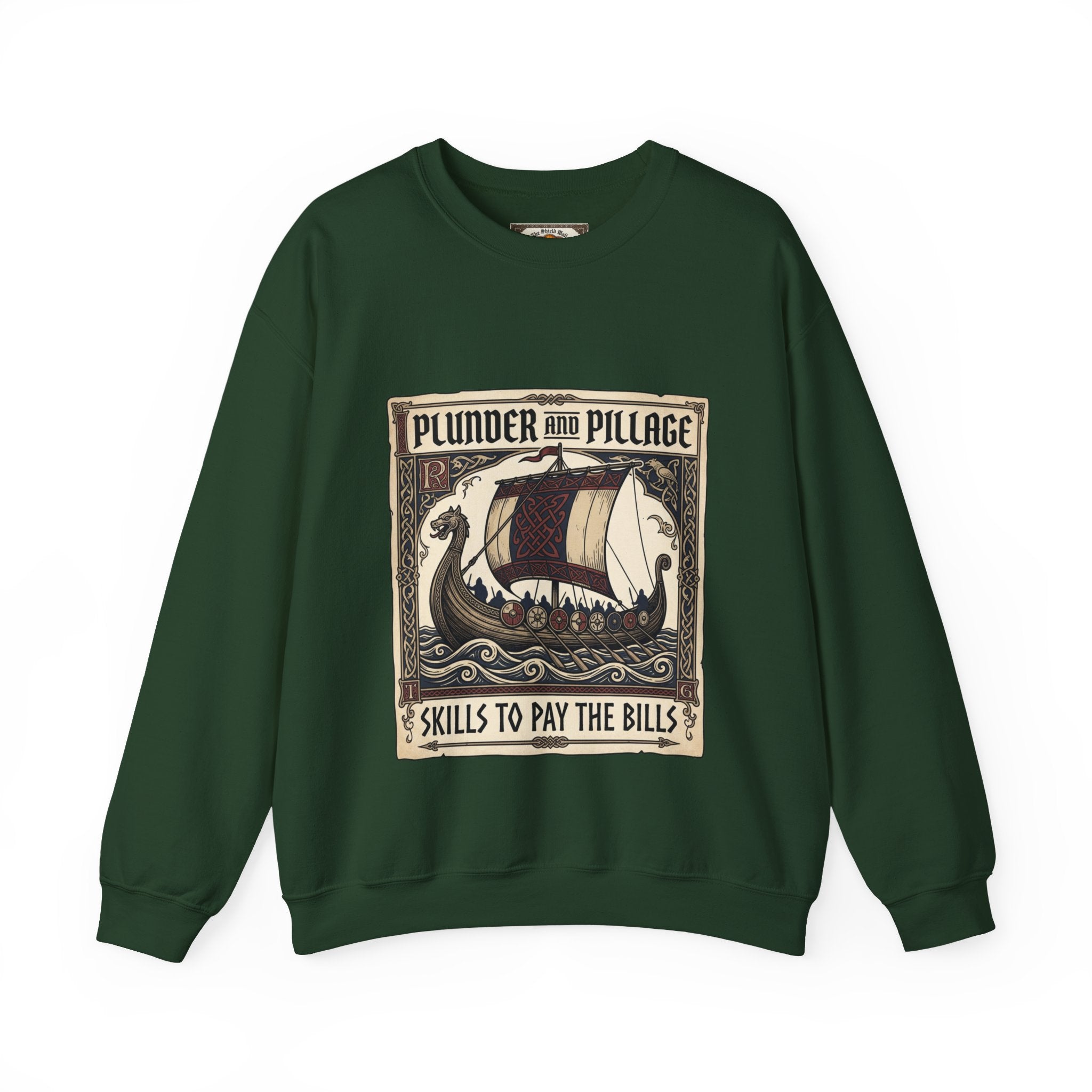 Viking Plunder & Pillage Crewneck Sweatshirt | Unisex Adult Norse Humour | S–2XL