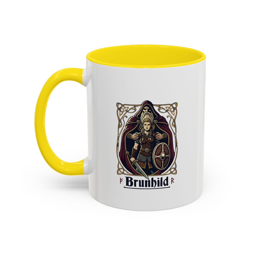Brunhild Viking Shieldmaiden Coffee Mug | Norse Warrior Accent Mug – 11oz